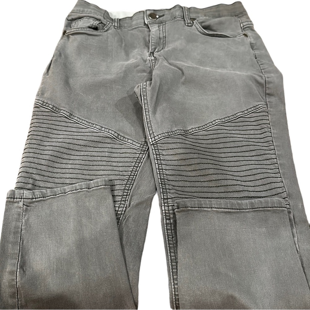 Easel gray size L stretch jeans with detailed stitching